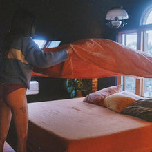 Load image into Gallery viewer, organic French linen bedding in oyster coral pink mix and match colors